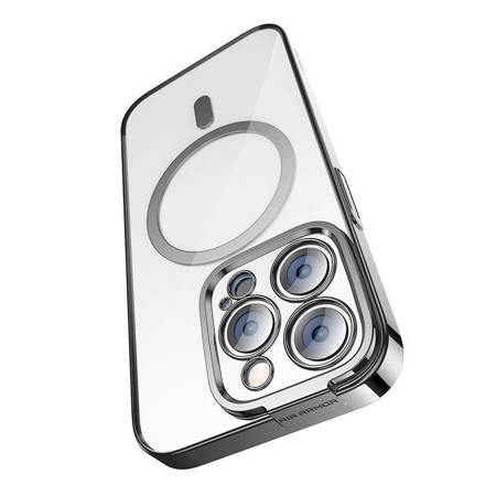 Etui Baseus Glitter Magnetic do iPhone 14 Pro (srebrne) +szkło hartowane +zestaw czyszczący