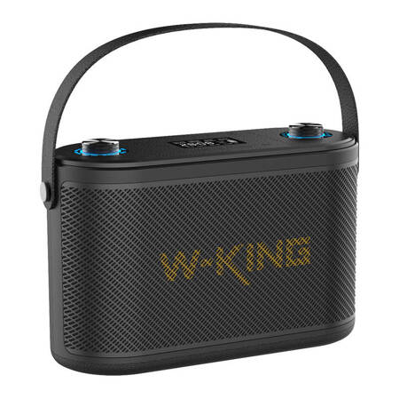 Głośnik bezprzewodowy Bluetooth W-KING H10 120W + 2 mikrofony (czarny)