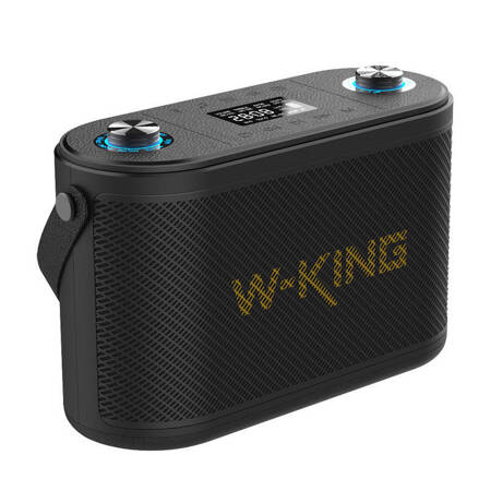 Głośnik bezprzewodowy Bluetooth W-KING H10 120W + 2 mikrofony (czarny)