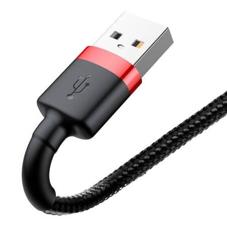 Kabel Lightning USB Baseus Cafule 2,4A 0.5m (czarno-czerwony)