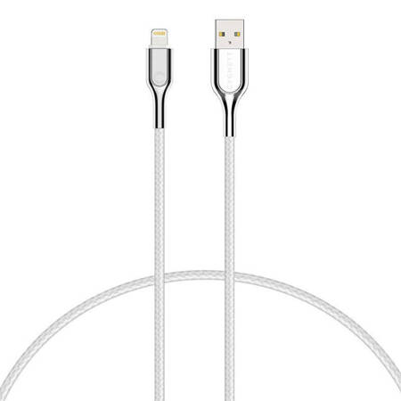 Kabel Lightning do USB Cygnett Armoured 2.4A 12W 0,1m (biały)