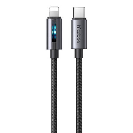 Kabel Mcdodo CA-5710 USB-C do Lightning z pulsującym światłem 36W 1,2m (czarny)