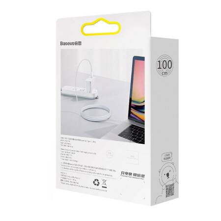 Kabel USB-C do USB-C Baseus Superior Series, 100W, 1m (biały)