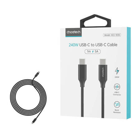 Kabel USB-C do USB-C Choetech XCC-1035 240W 1m (czarny)