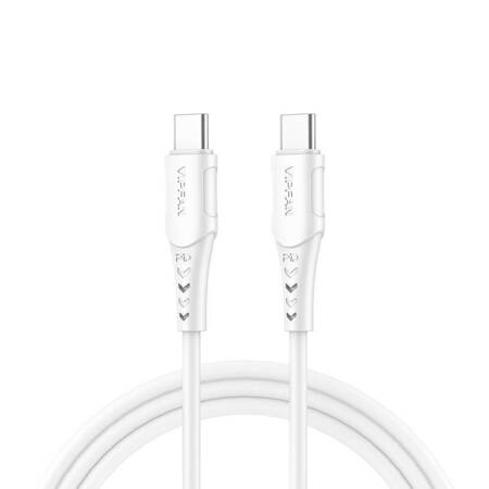 Kabel USB-C do USB-C VFAN P05, 60W, PD, 2m (biały)