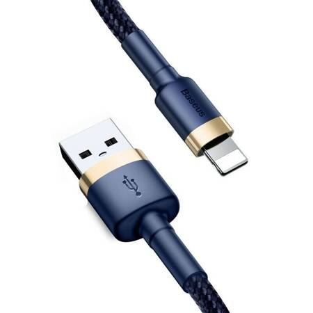 Kabel USB Lightning  Baseus Cafule 1.5A 2m (złoto-granatowy)