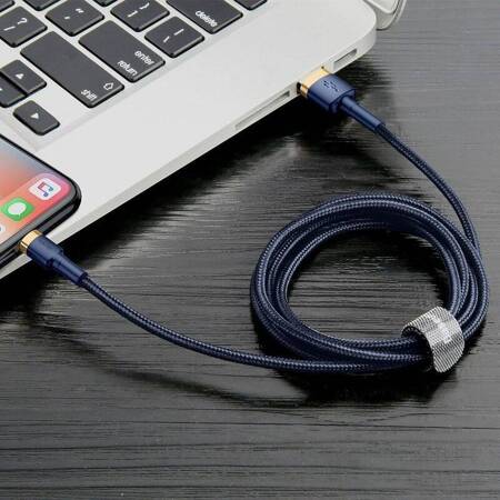 Kabel USB Lightning  Baseus Cafule 1.5A 2m (złoto-granatowy)