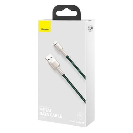 Kabel USB do Lightning Baseus Cafule, 2.4A, 1m (zielony)