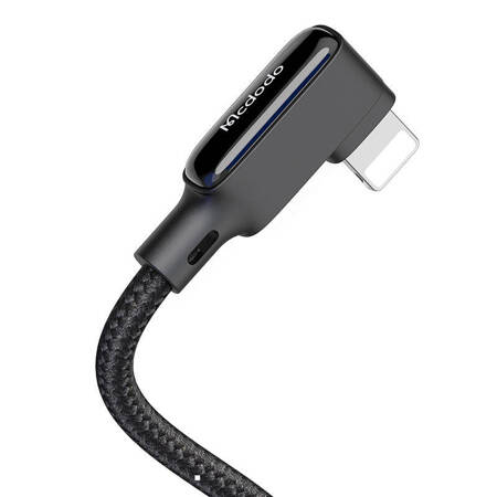 Kabel USB do Lightning, Mcdodo CA-7300, kątowy, 1.8m (czarny)