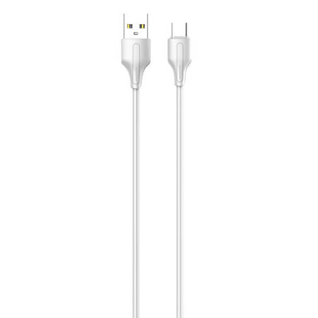 Kabel USB do USB-C LDNIO LS540, 2.4A, 0.2m (biały)