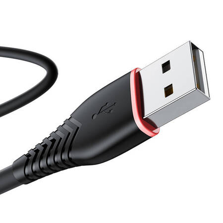 Kabel USB do USB-C VFAN Anti-Break X01, 3A, 1m (czarny)