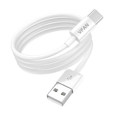 Kabel USB do USB-C VFAN X03, 3A, 1m (biały)