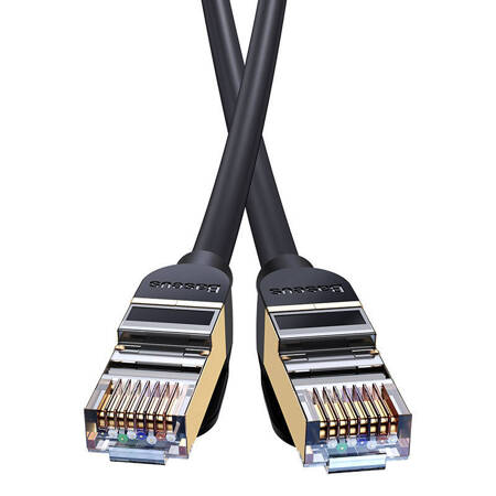 Kabel sieciowy Baseus Ethernet RJ45, 10Gbps, 1.5m (czarny)