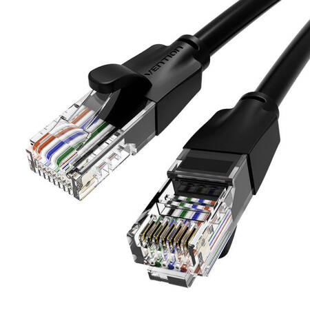 Kabel sieciowy UTP CAT6 Vention IBEBG RJ45 Ethernet 1000Mbps 1,5m czarny