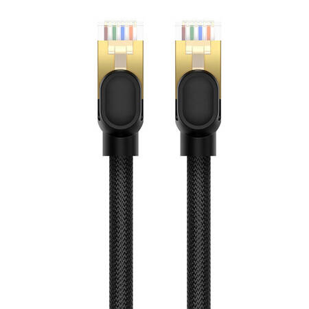 Kabel sieciowy kat. 8 Baseus Ethernet RJ45, 40Gbps, 1,5m (czarny)