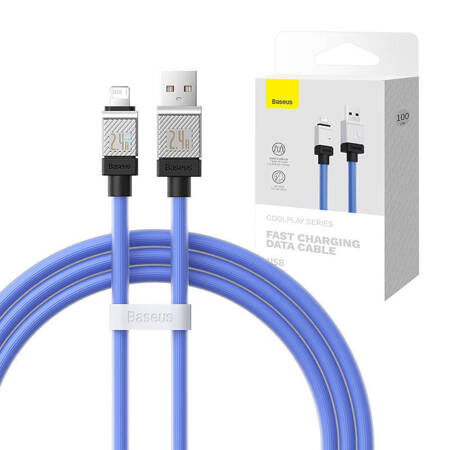 Kabel szybko ładujący Baseus USB-A do Lightning CoolPlay Series 2.4A 1m (fioletowy)