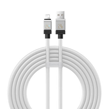 Kabel szybko ładujący Baseus USB-A do Lightning  CoolPlay Series 2m, 2.4A (biały)