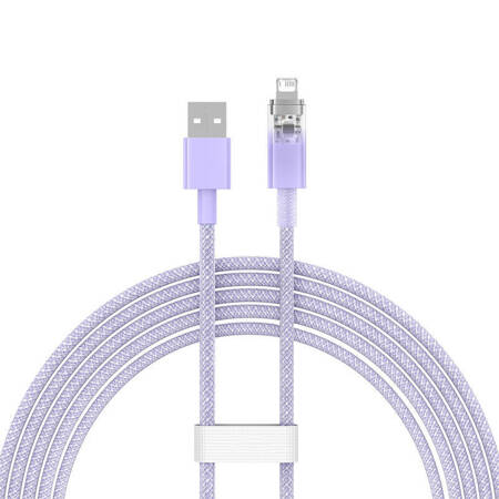 Kabel szybko ładujący Baseus USB-A do Lightning  Explorer Series 2m, 2.4A (fioletowy)