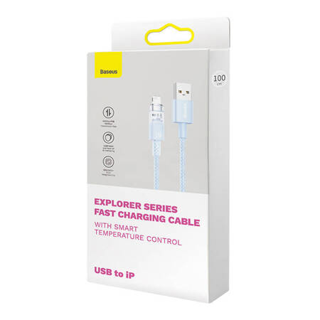 Kabel szybko ładujący Baseus USB-A do Lightning  Explorer Series 2m, 2.4A (niebieski)