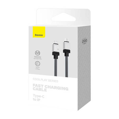 Kabel szybko ładujący Baseus USB-C do Lightning CoolPlay Series 20W 2m (czarny)