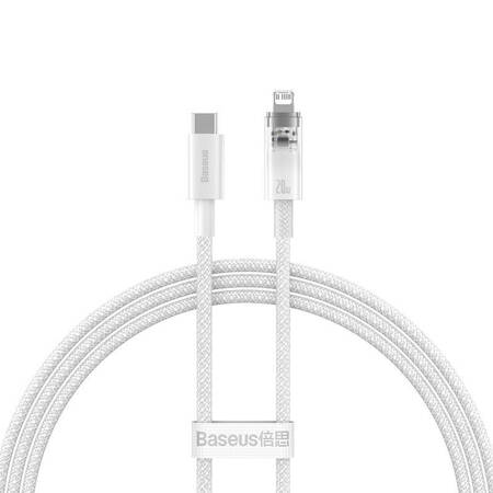 Kabel szybko ładujący Baseus USB-C do Lightning  Explorer Series 1m, 20W (biały)