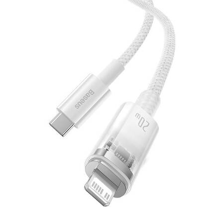 Kabel szybko ładujący Baseus USB-C do Lightning  Explorer Series 1m, 20W (biały)