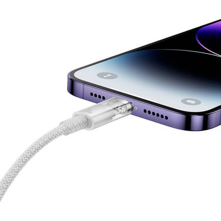 Kabel szybko ładujący Baseus USB-C do Lightning  Explorer Series 1m, 20W (biały)