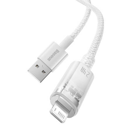 Kabel szybko ładujący Sm Baseus Explorer USB do Lightning 2.4A 1M (Biały)