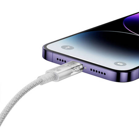 Kabel szybko ładujący Sm Baseus Explorer USB do Lightning 2.4A 1M (Biały)