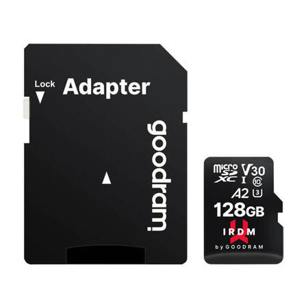 Karta pamięci Goodram IRDM microSD 128GB + adapter (IR-M2AA-1280R12)