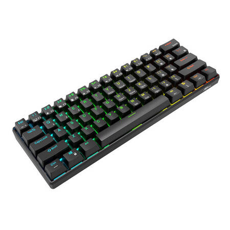 Klawiatura mechaniczna Royal Kludge RK61 RGB, red switch (czarna)