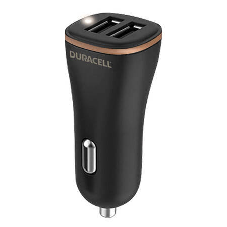 Ładowarka samochodowa 2xUSB 30W Duracell (czarna)