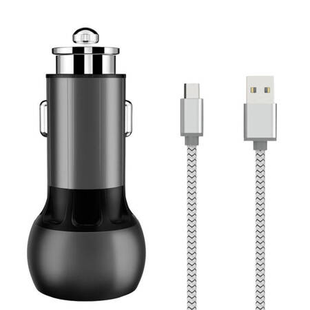 Ładowarka samochodowa LDNIO C503Q 2USB + Kabel USB-C