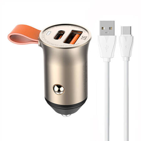 Ładowarka samochodowa LDNIO C509Q USB, USB-C 30W + kabel USB-C