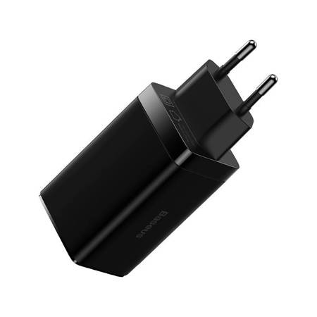 Ładowarka sieciowa Baseus GaN3 Pro, 2xUSB-C + USB, 65W (czarna)