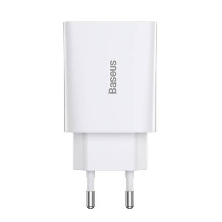 Ładowarka sieciowa Baseus Speed Mini Quick Charger, USB-C, PD, 3A, 20W (biała)