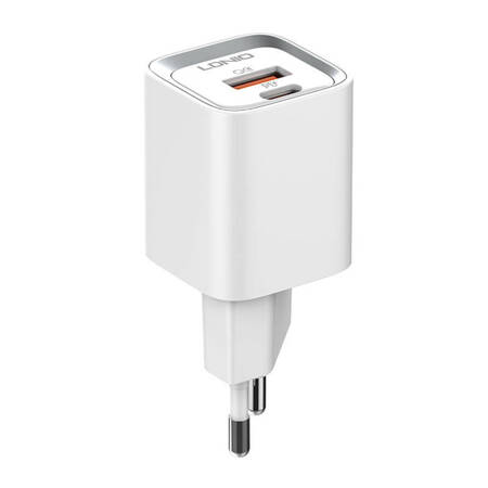 Ładowarka sieciowa LDNIO A2318C USB, USB-C 20W + Kabel USB-C - Lightning