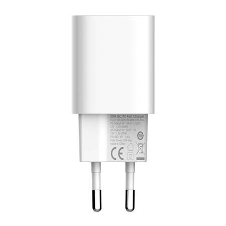 Ładowarka sieciowa LDNIO A2318C USB, USB-C 20W + Kabel USB-C - Lightning