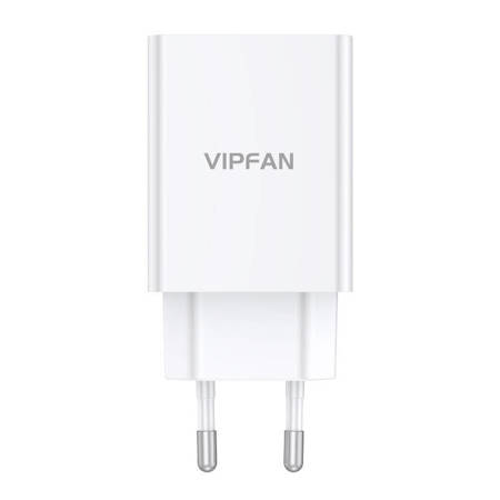 Ładowarka sieciowa Vipfan E03, 1x USB, 18W, QC 3.0 + kabel Lightning (biała)