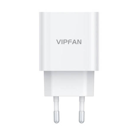 Ładowarka sieciowa Vipfan E04, USB-C, 20W, QC 3.0 (biała)