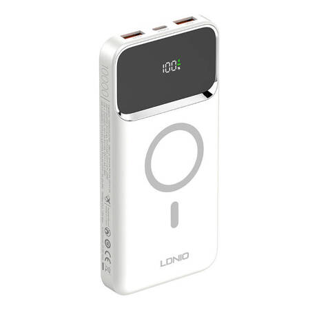 Powerbank LDNIO PQ12, 15W, 10000mah (biały)