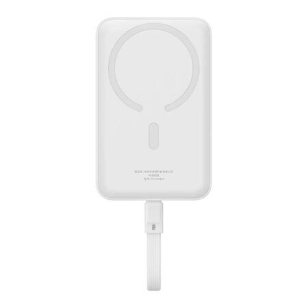 Powerbank magnetyczny Baseus Magnetic Mini 10000mAh, USB-C 30W MagSafe (biały)