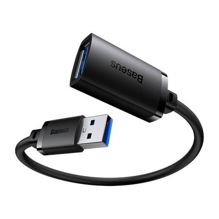 Przedłuzacz Baseus USB 3.0 męski do żeński, AirJoy series, 1m (czarny)