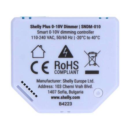 Ściemniacz światła WiFi Shelly Plus 0-10V Dimmer