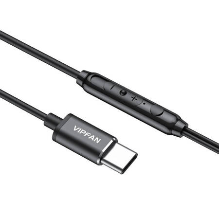 Słuchawki douszne przewodowe VFAN M11, USB-C (czarne)