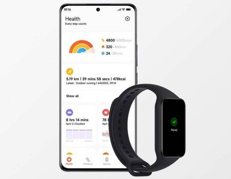 Smartband Xiaomi Mi Band 8 Active czarny BHR7422GL PL