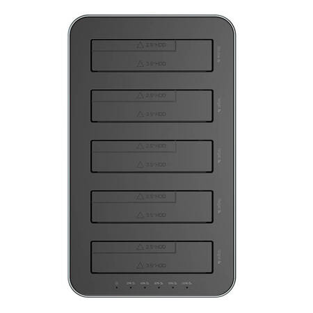 Stacja dokująca Orico do dysków HDD / SSD 2,5 / 3,5", 5Gbps, USB-C do USB-C/A z funkcją klonowania (czarna)