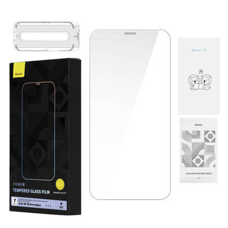 Szkło hartowane Baseus 0.4mm Corning HD Iphone 12 Pro MAX + zestaw czyszczący