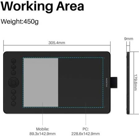 Tablet graficzny HUION H320M + Pióro Tilt PL