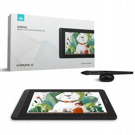 Tablet graficzny HUION Kamvas 12 orange + piór pasywne + stojak PL